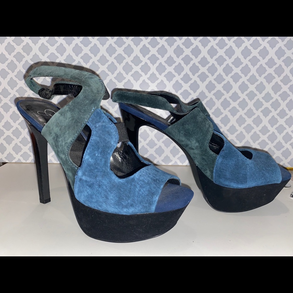 Suede Platform Heels by Jessica Simpson